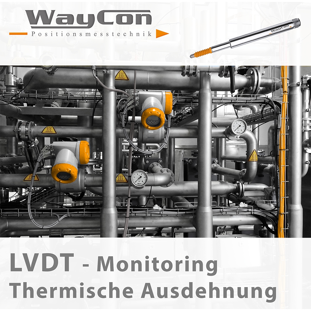 LVDT-Messtaster für die präzise Überwachung der thermischen Ausdehnung von Dampfrohren