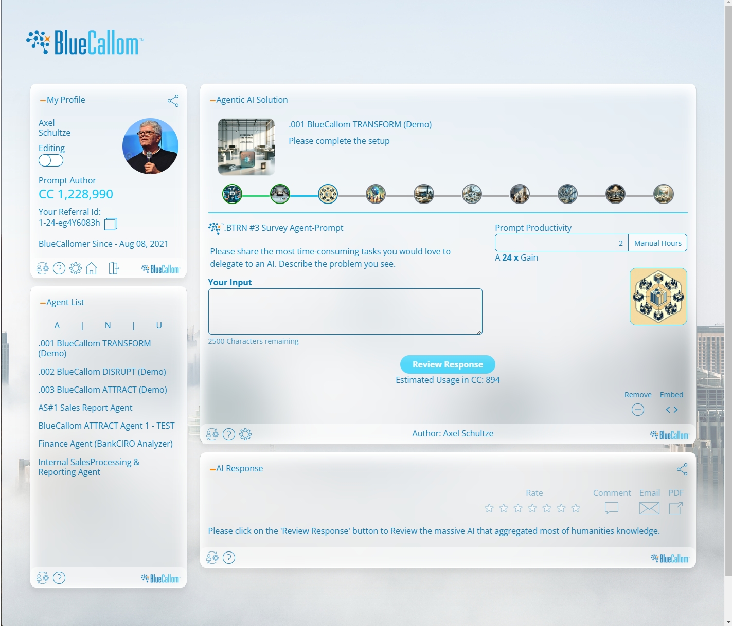 Lösungen statt Tools: BlueCallom mit ersten schlüsselfertigen Agentic AI Business-Lösungen