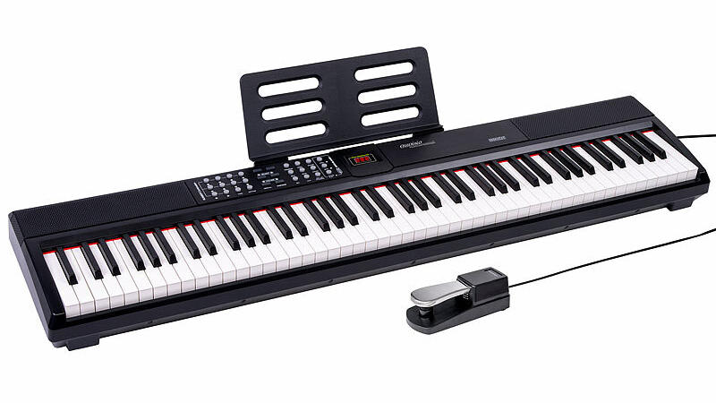 auvisio E-Piano mit 88 Hammermechanik-Tasten EK-88