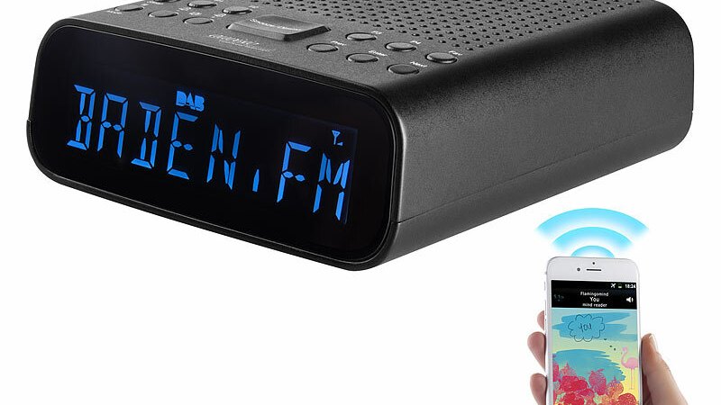 auvisio DAB+-Radiowecker, großes VA-Display