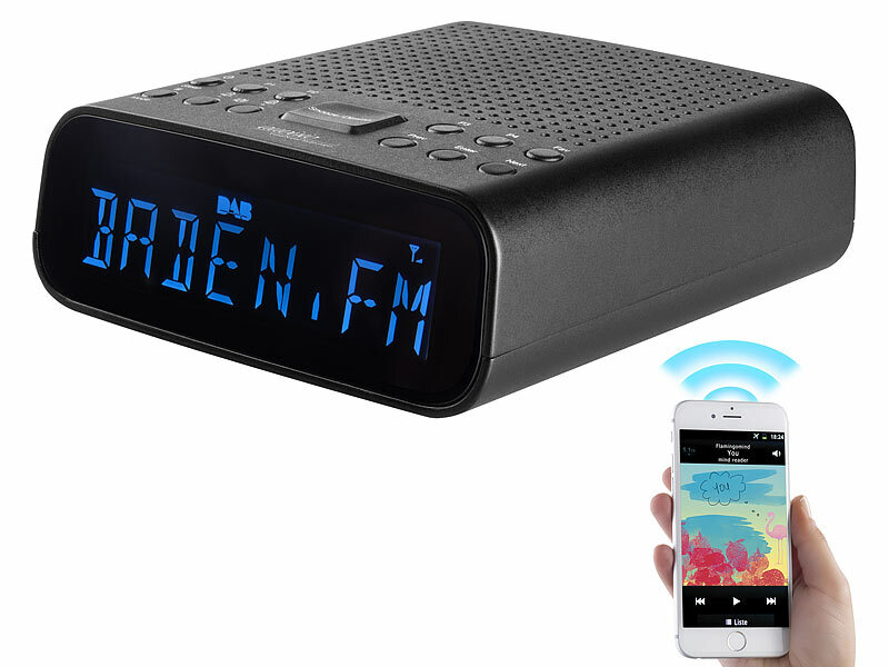 auvisio DAB+-Radiowecker, großes VA-Display