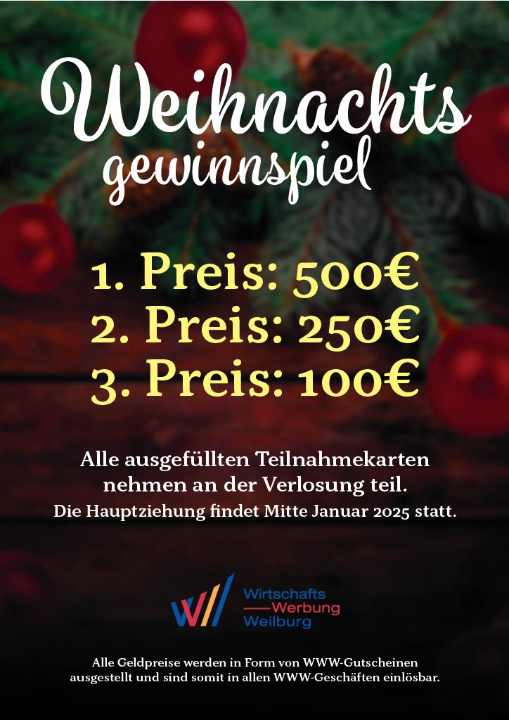 Großes Weihnachtsgewinnspiel der WWW