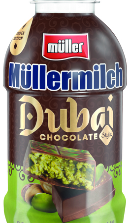 Drink the hype: Die neue Müllermilch Dubai Chocolate Style