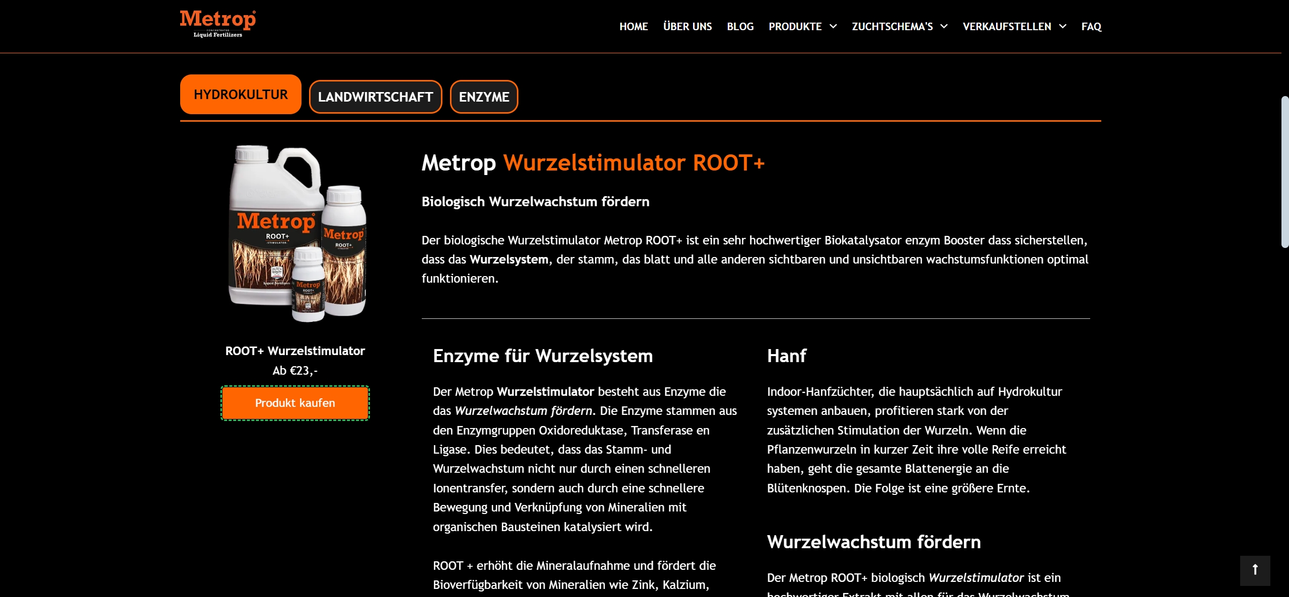 Effiziente Wurzelpflege leicht gemacht: Metrop verbessert das Wachstum mit modernem Wurzelstimulator