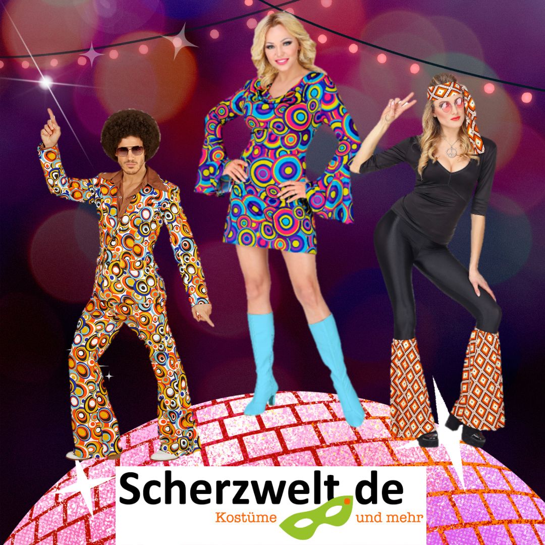 70er Jahre Faschingsverkleidung: Disco Kostüme erobern die Karnevalsbühne!