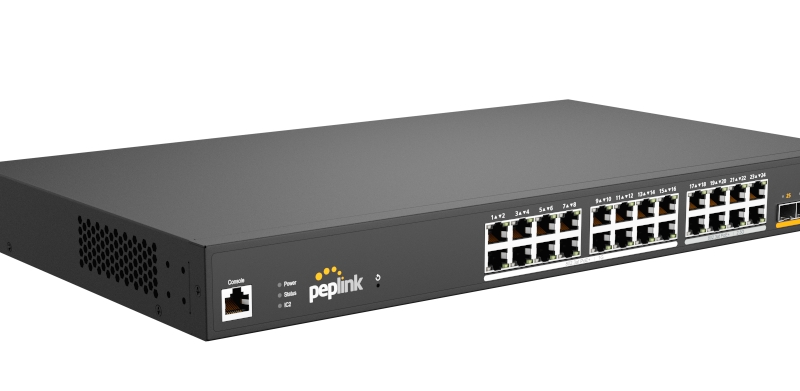 Vitel bietet neue Managed PoE-Switches von Peplink an