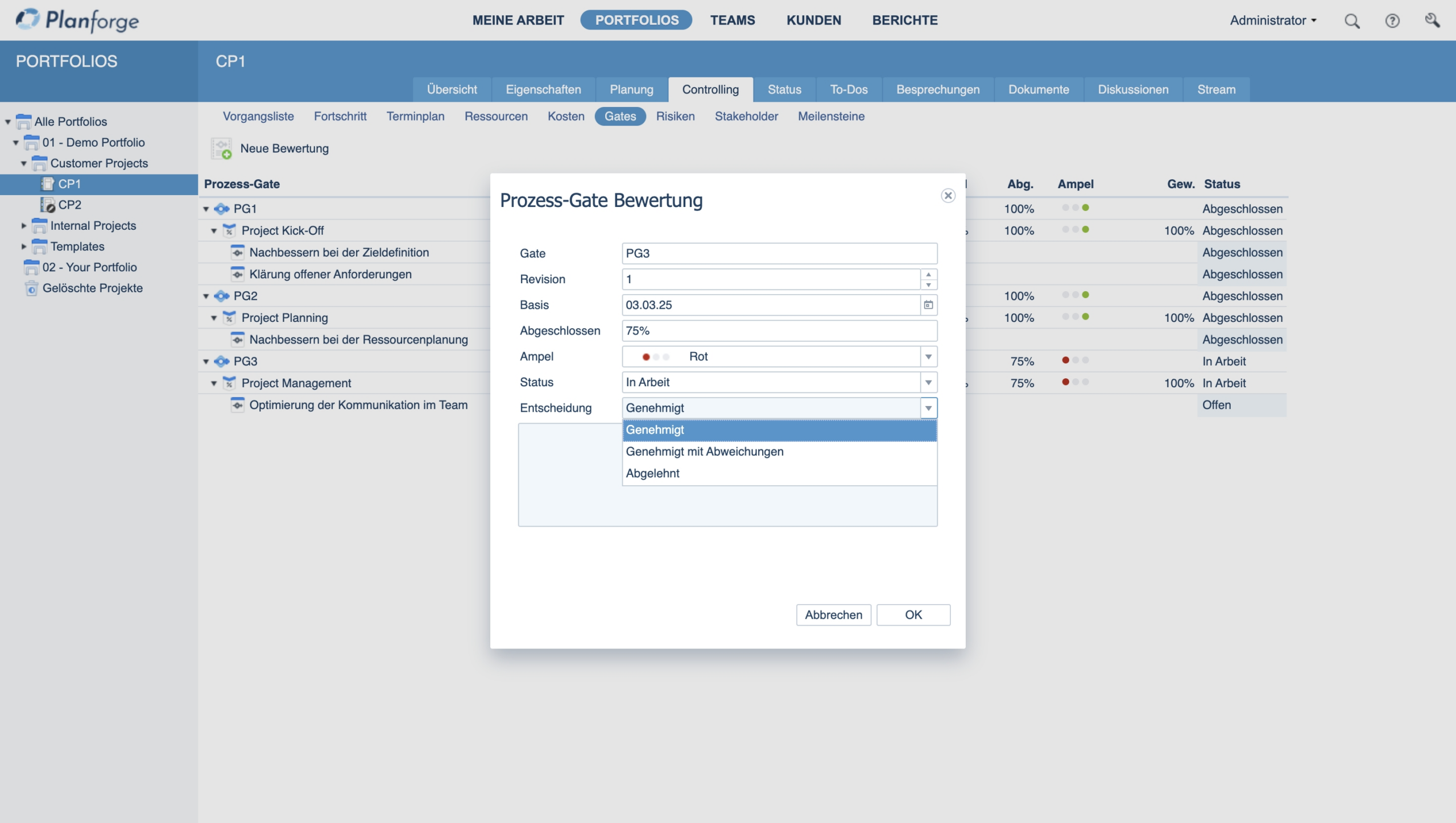 Planforge ermöglicht Verfolgung des Produktreifegrads mit neuer Gate Management Option