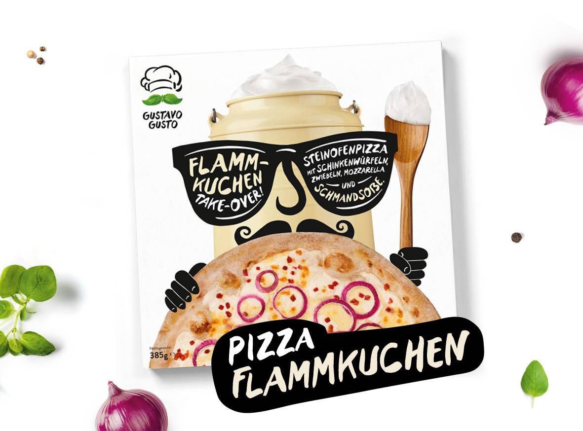 GUSTAVO GUSTO präsentiert Pizza „Flammkuchen“