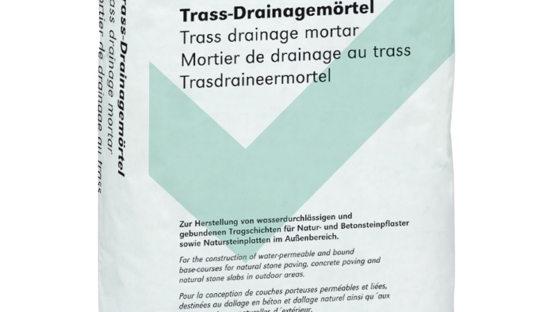 Auch für offenfugige Verlegung: Gutjahr hat zementären Drainmörtel optimiert