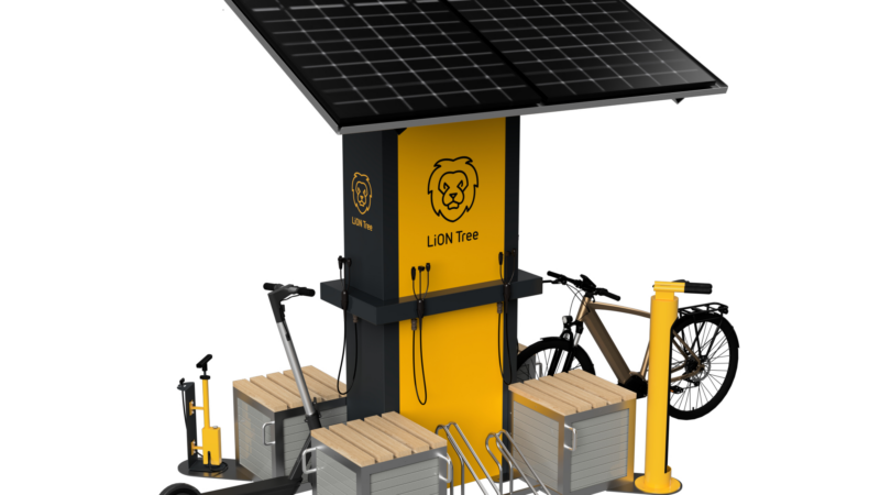 ONgineer revolutioniert die Mikromobilität: LiON Tree – autarke Ladestation für E-Bikes und Scooter