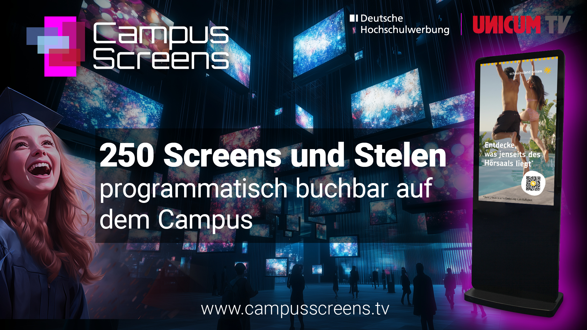 PDOOH-Netz Campus Screens wächst weiter