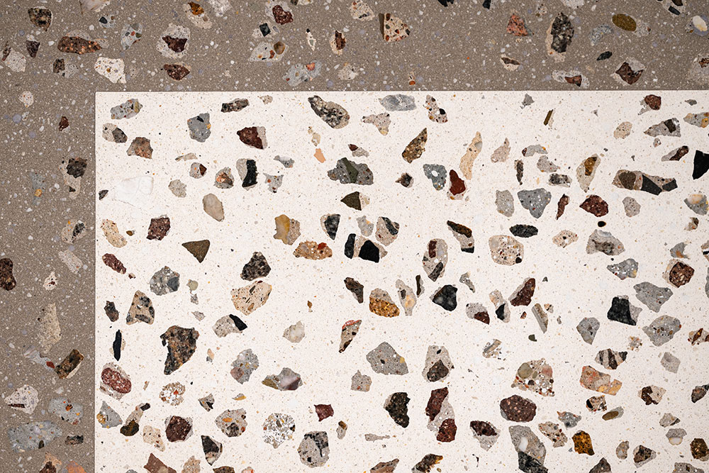 Nachhaltig bauen – upcycling Terrazzo aus Betonbruch