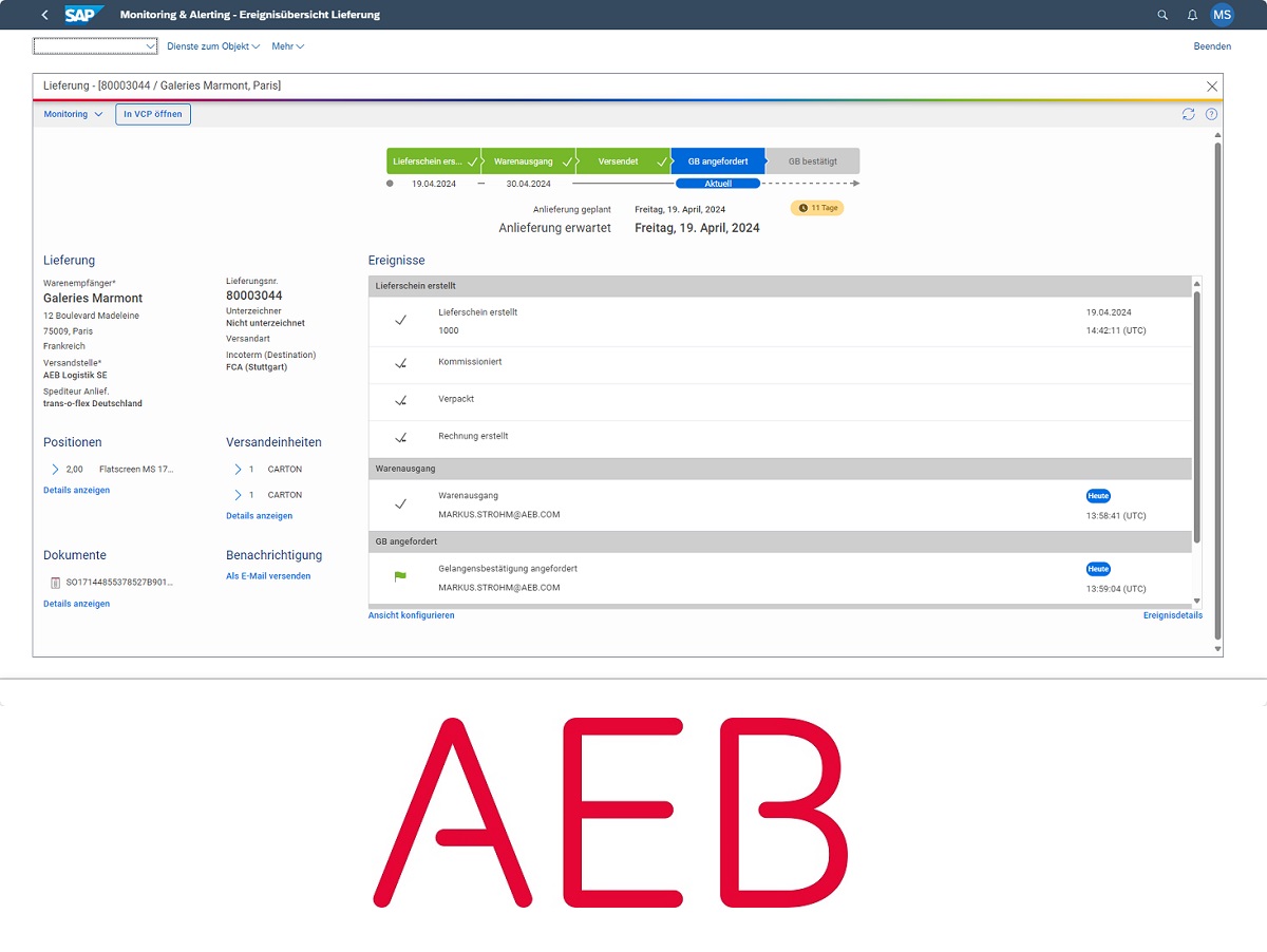 AEB und consolut: Erste gemeinsame Multi-Carrier-Lösung auf der SAP Business Technology Platform