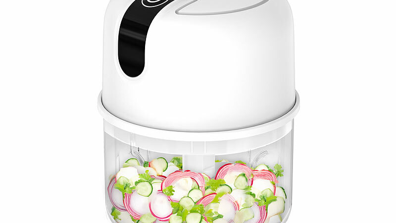 Rosenstein & Söhne Kompakter Akku-Zerkleinerer & Mini-Mixer