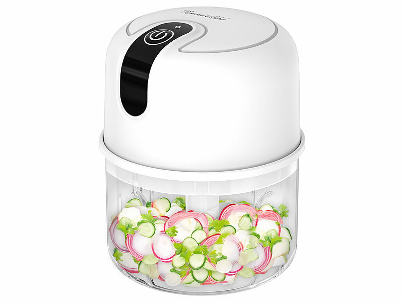 Rosenstein & Söhne Kompakter Akku-Zerkleinerer & Mini-Mixer