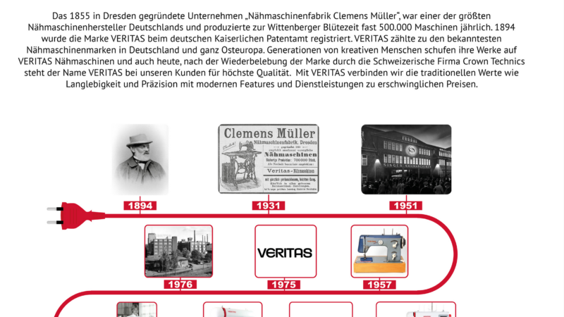 Veritas Nähmaschinen: Altbewährte Qualität neu aufgelegt