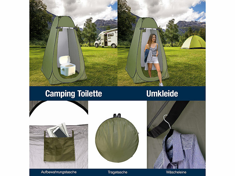 Semptec Urban Survival Technology Tragbares Pop-Up-Dusch-, Toiletten- und Umkleide-Zelt