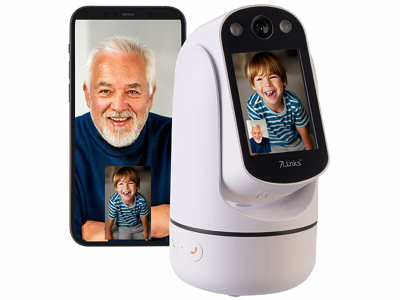 7links 2in1-WLAN-Überwachungskamera IPC-330 & Video-Telefon