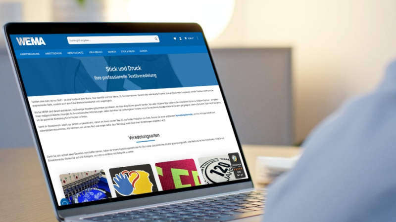 Vielfalt der Textilveredelung: WEMA stellt Veredelungsangebot online umfassend vor