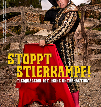 Uwe Ochsenknecht präsentiert PETA-Motiv gegen Stierkampf: Blutiger Protest gegen tierquälerische „Tradition“