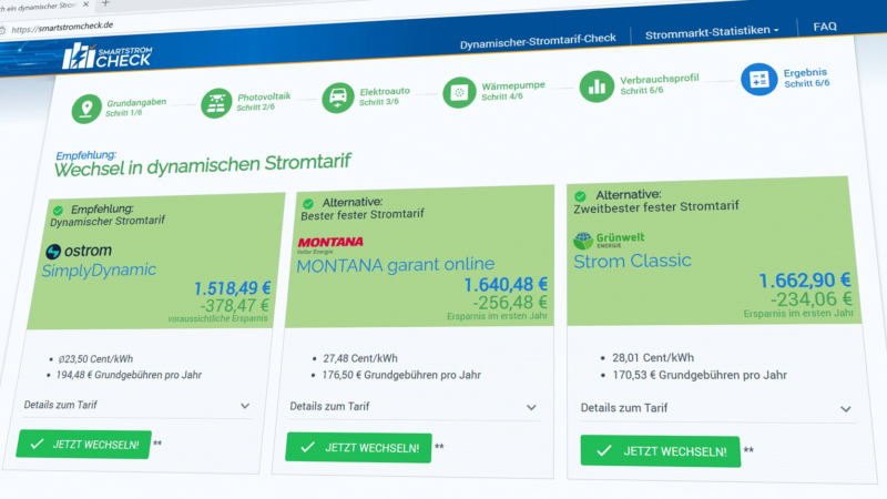 Neuer Online-Rechner SmartStromCheck.de: Lohnt sich ein dynamischer Stromtarif für Ihren Haushalt?