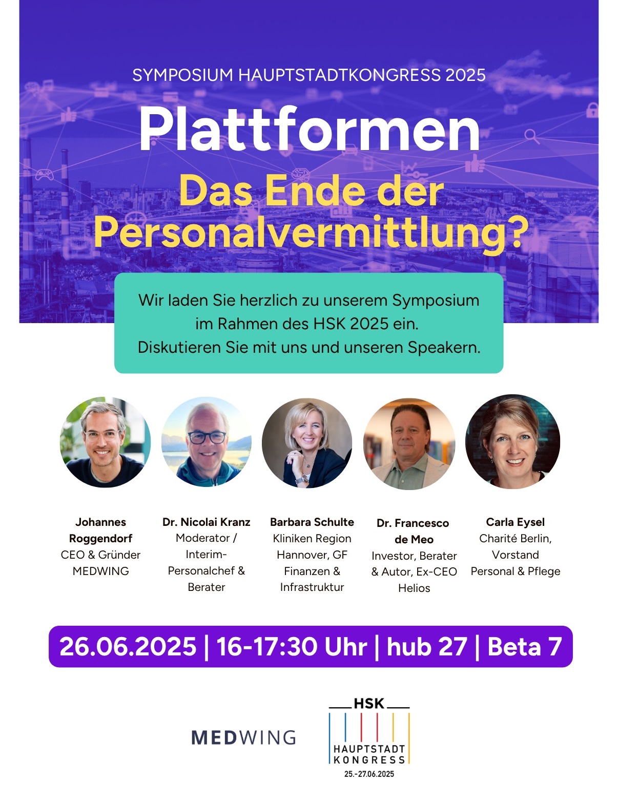 Plattformen, KI und Personalvermittlung: MEDWING initiiert Branchendebatte beim Hauptstadtkongress 2025