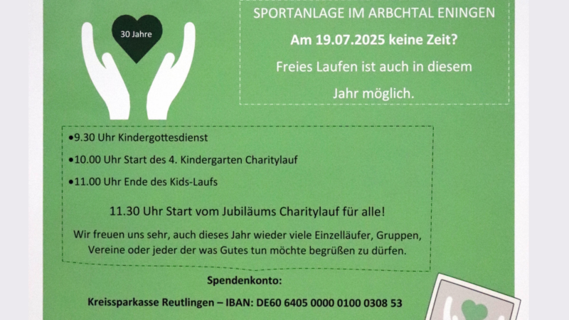 „30 Jahre“ Jubilaeums-Charitylauf der Fussballabteilung des TSV Eningen 2025