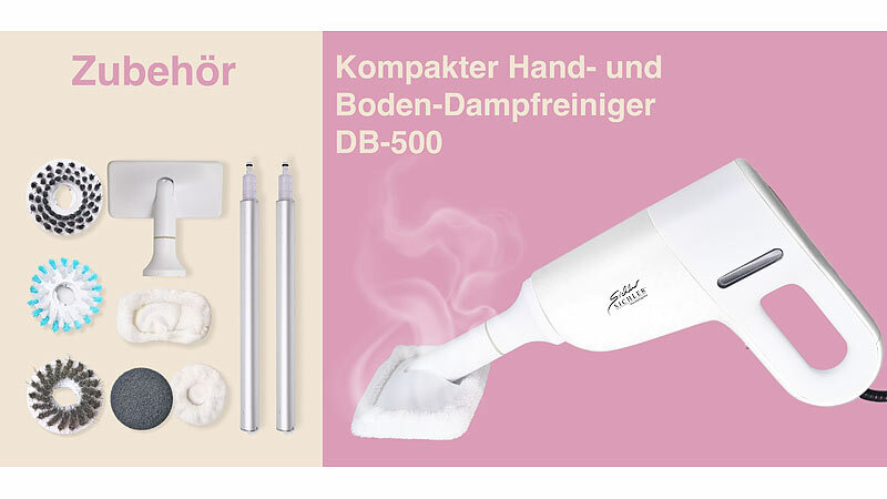 Sichler Haushaltsgeräte 3in1 Hand- & Boden Dampfreiniger DB-500