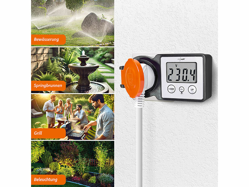 revolt Outdoor-Energiekostenmesser & Stromverbrauchszähler