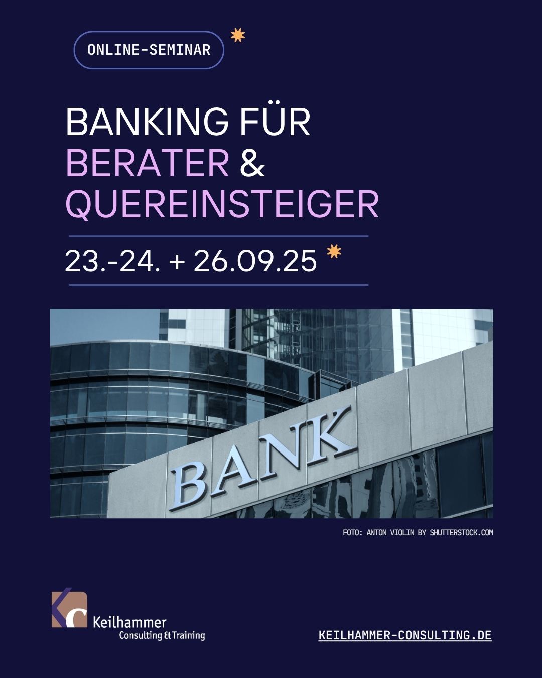 Banking für Berater und Quereinsteiger – Online-Seminar
