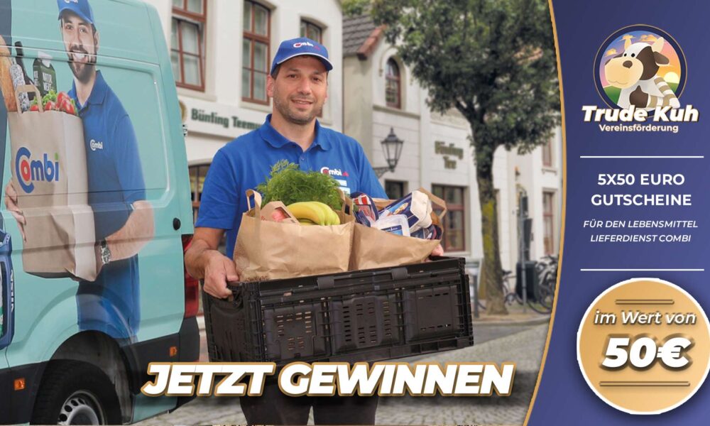 5 x 50 Euro Gutscheine für den Combi Lebensmittel-Lieferdienst