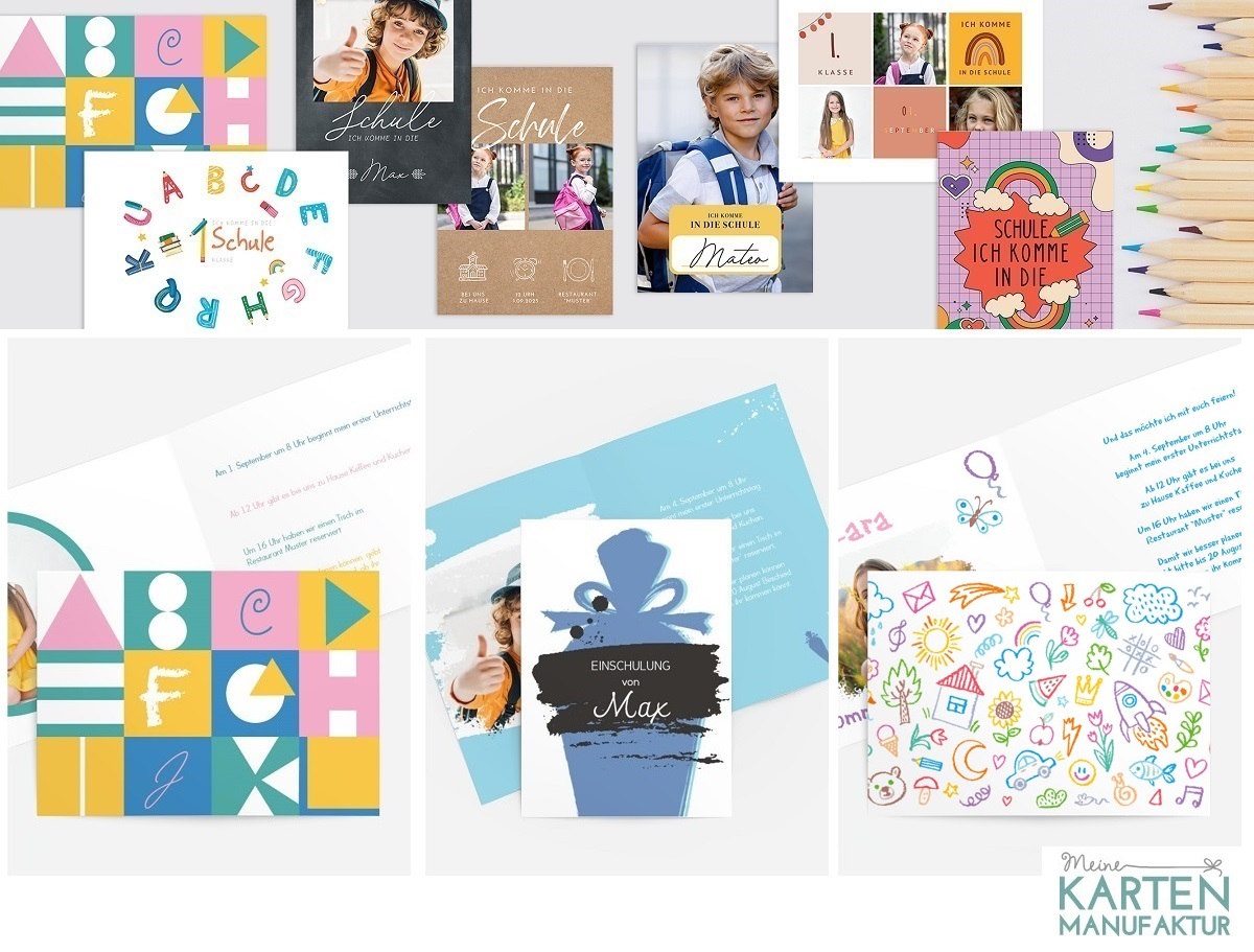 Abc-Schützen: Einschulungskarten zum Grundschulstart – fröhliche Designs im Handumdrehen selbst erstellen