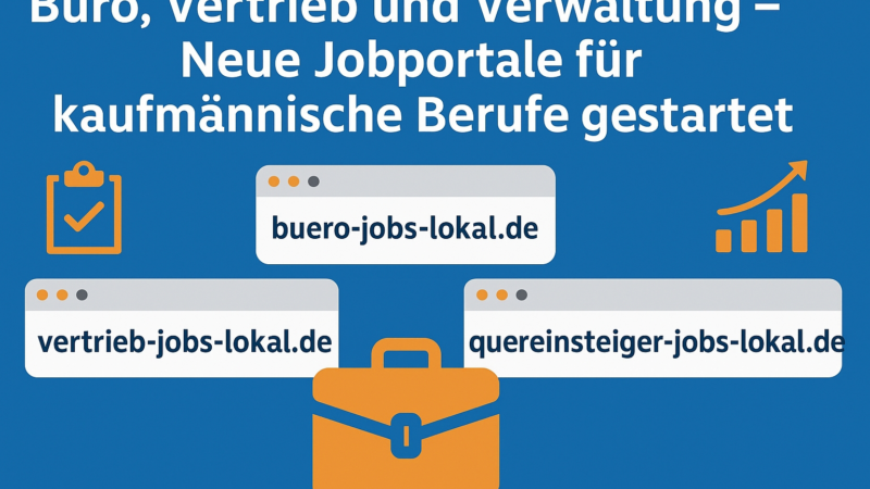 Neue Jobportale für Büro, Vertrieb & Verwaltung starten