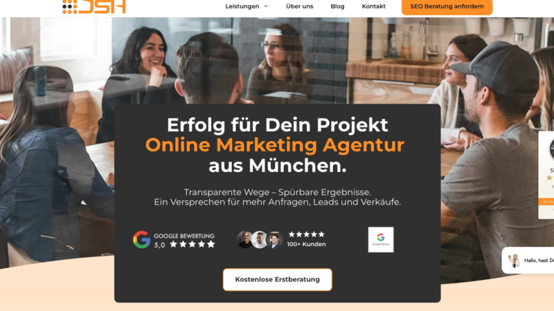 Website-Relaunch bei JSH Marketing: SEO & UX optimiert