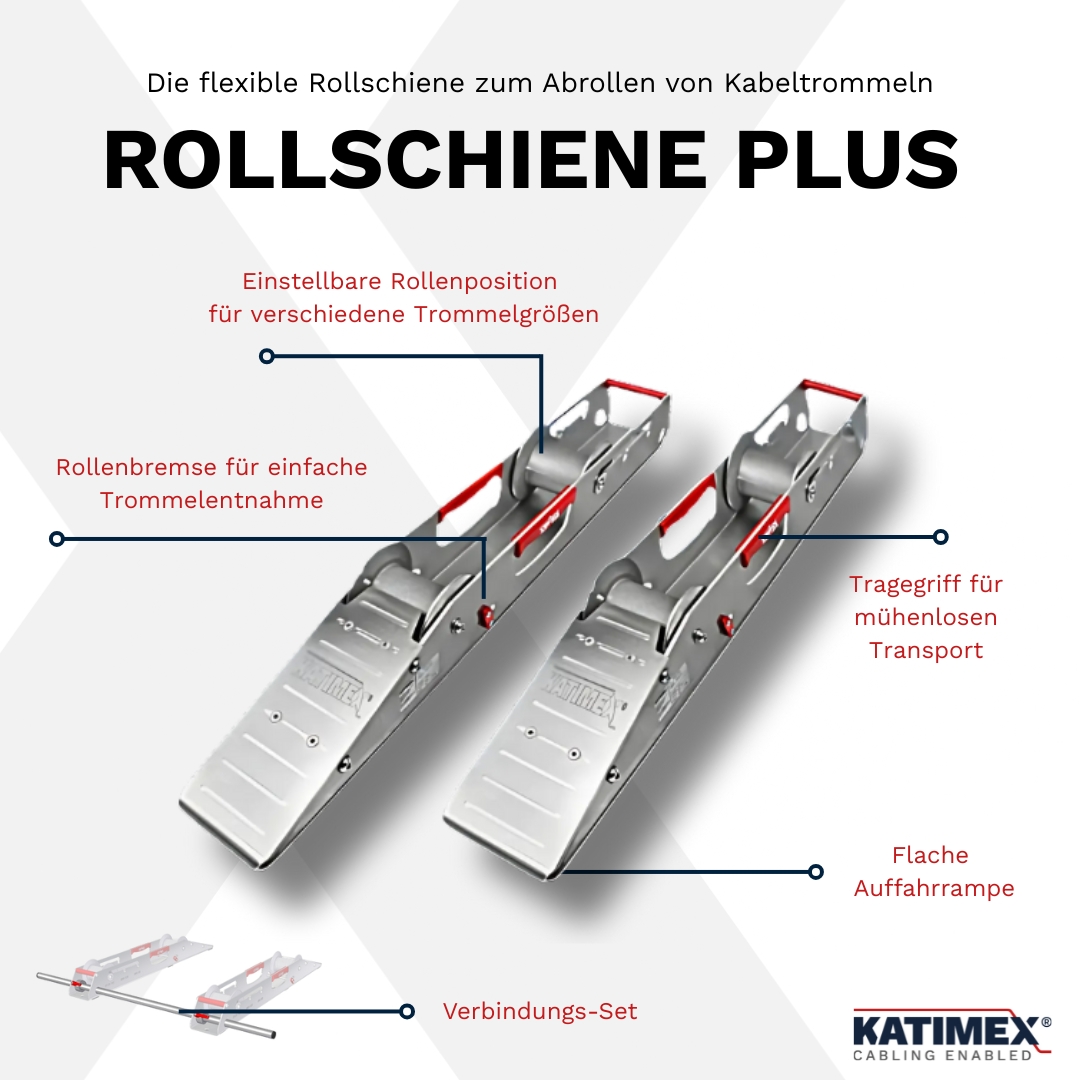 RollschienePlus: schwere Kabeltrommeln einfach abrollen