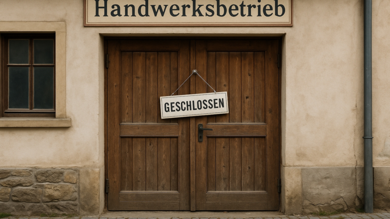 Die stille Krise im Handwerk