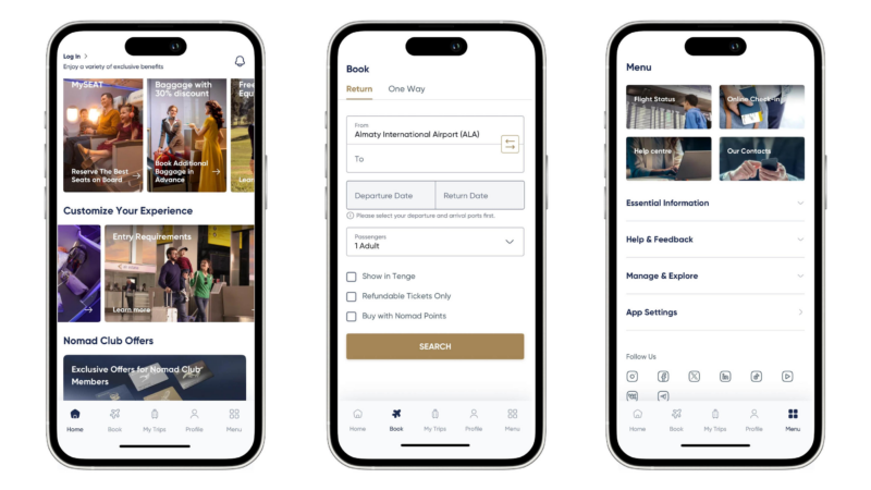 Einfachere Handhabung und mehr Funktionen: Air Astana erweitert mobile App