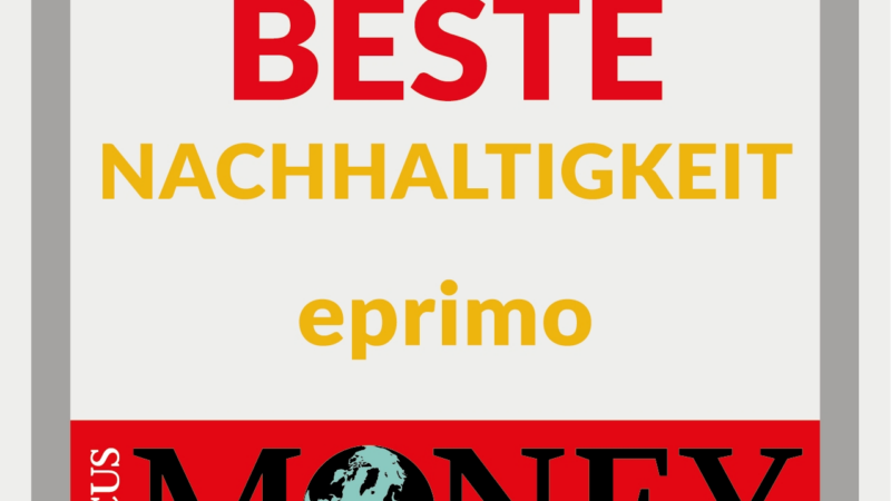 eprimo auch 2025 auf Platz 1 in Sachen Nachhaltigkeit