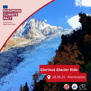 EU-Klimapakt – Vom Münchner Marienplatz bis Monaco: Eine Radtour zur Rettung der Alpengletscher
