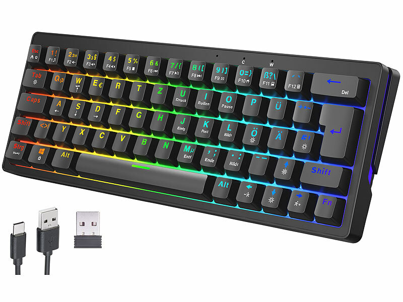 GeneralKeys Mechanische 60-%-Funk-Tastatur