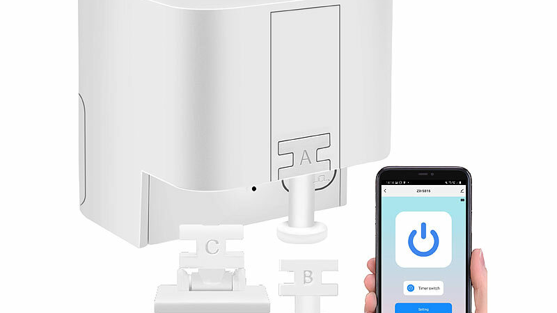 Luminea Home Control Smarter Schalter-Aufsatz für Schalter & Taster