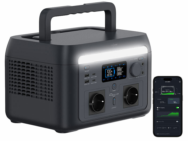 revolt Tragbare Powerstation & Solargenerator HSG-400