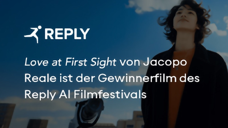 REPLY: Jacopo Reale gewinnt mit „Love at First Sight“ beim internationalen Reply AI Film Festival, das Kino und Künstliche Intelligenz verbindet