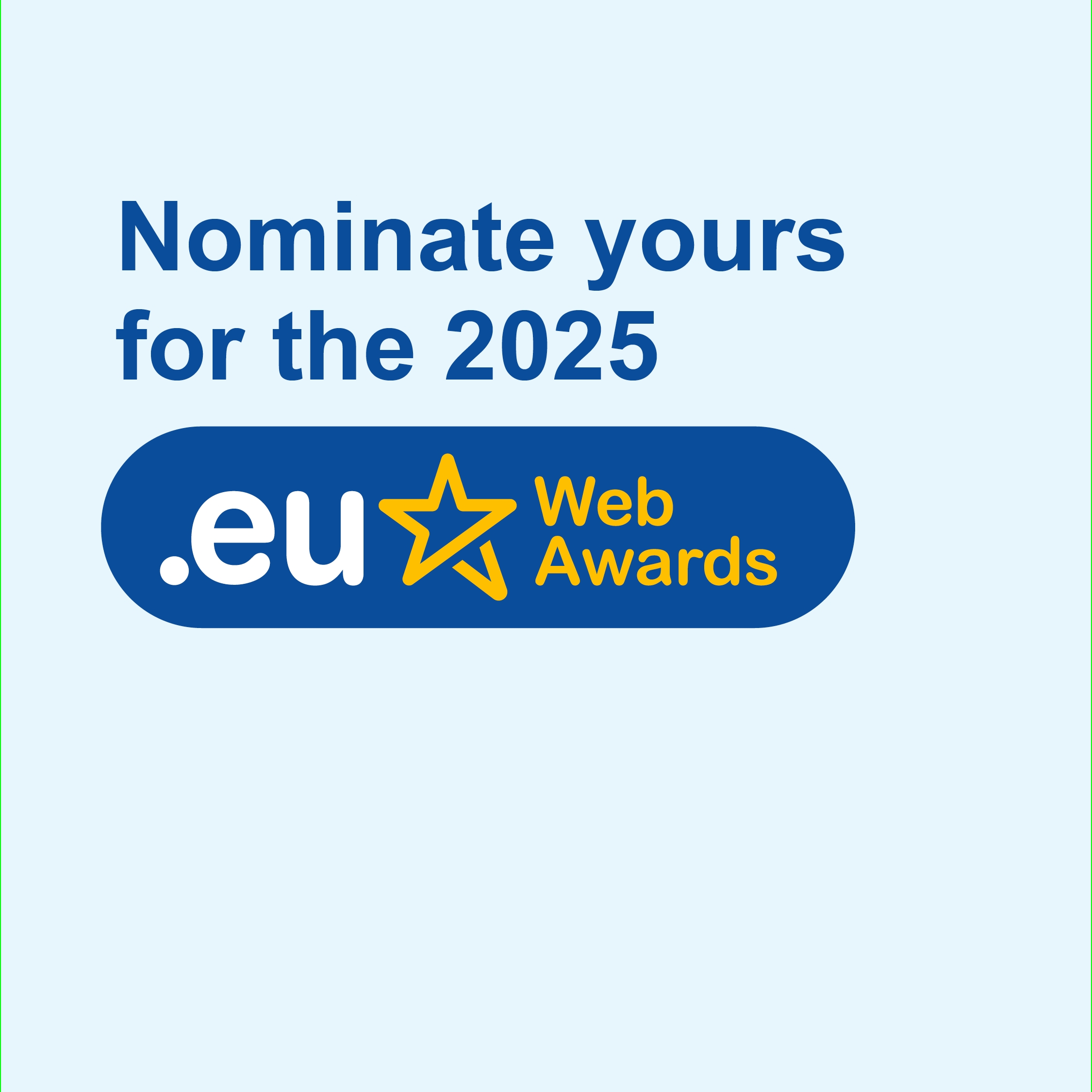 Heute eine eu-Domain registrieren, morgen bei den .eu Web Awards teilnehmen