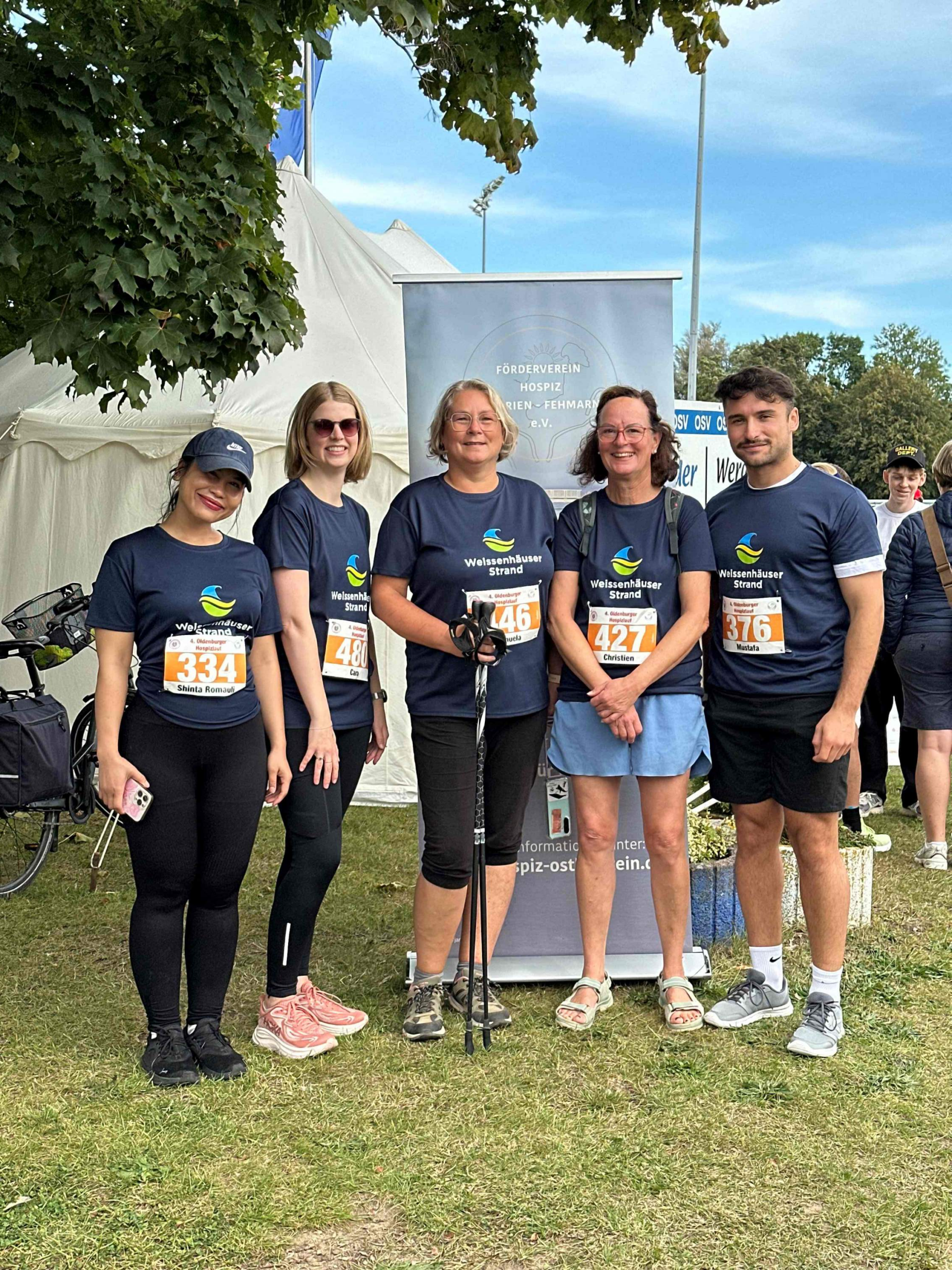 Team vom Weissenhäuser Strand beim Oldenburger Hospizlauf am Start