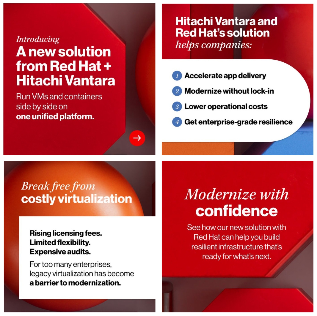 Hitachi Vantara kombiniert Red Hat OpenShift Virtualization mit der VSP One