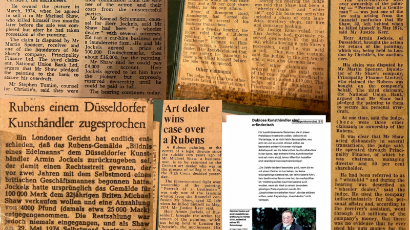Kunsthändler Ernst Jockels zwischen Finke, Uecker und Ruben