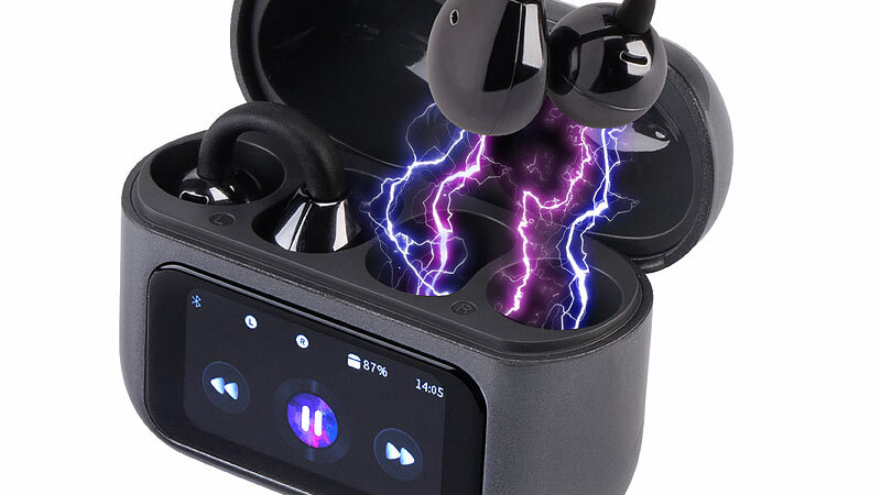 auvisio Clip-on-Ohrhörer und KI-Echtzeitübersetzer für 115 Sprachen