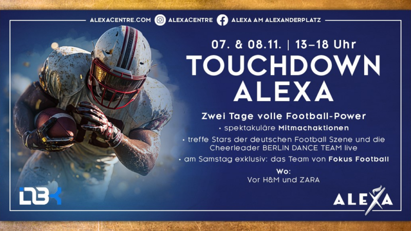 ALEXA begeistert mit American Football Event zum Mitmachen