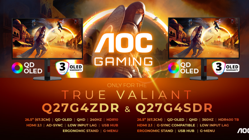 AOC GAMING Q27G4ZDR und Q27G4SDR: Power plus QD-OLED-Qualität im eleganten G4-Design